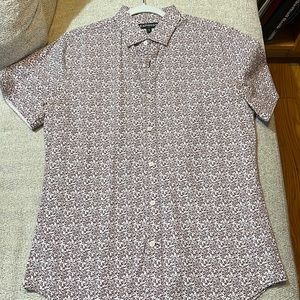 Express button up short sleeve dress shirt